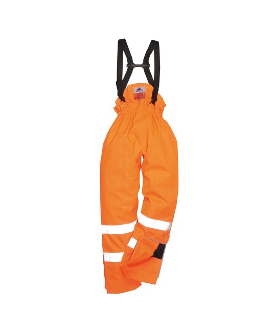 Pantaloni vatuiti si impermeabili, protectie ignifuga Bizflame Rain, Portocaliu