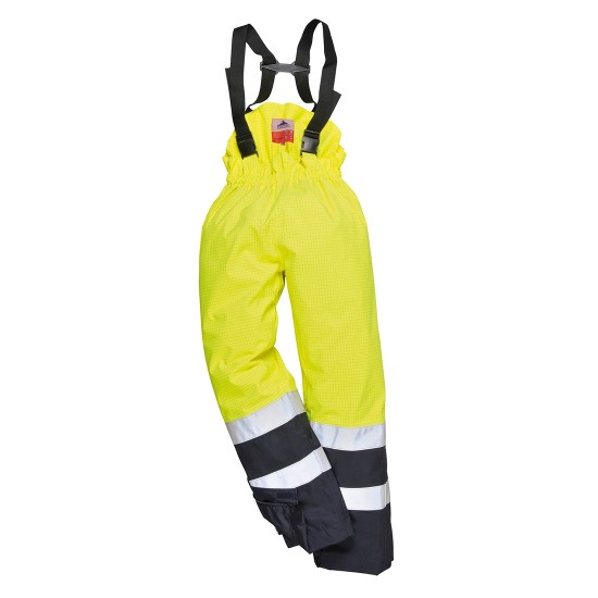 Pantaloni vatuiti reflectorizanti, ignifugi, antistatici, protectie chimica, Galben si bleumarin Pantaloni vatuiti reflectorizanti, ignifugi, antistatici, protectie chimica, Galben si bleumarin