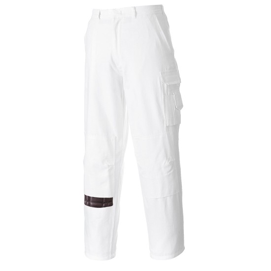 Pantaloni zugravi, 100% bumbac 305g/m2, Alb