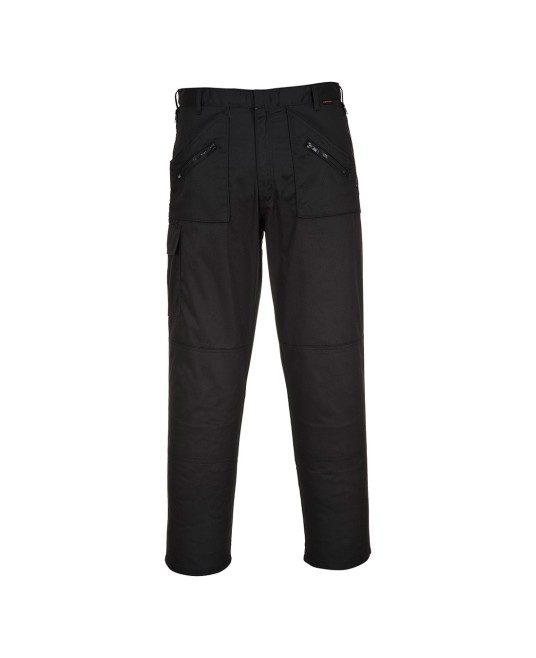 Pantaloni de lucru rezistenti, 11 buzunare, tercot, 245g/m2, regular, negru