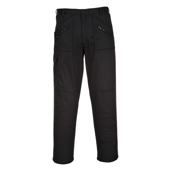Pantaloni de lucru rezistenti, 11 buzunare, tercot, 245g/m2, scund, negru Pantaloni de lucru rezistenti, 11 buzunare, tercot, 245g/m2, scund, negru