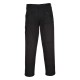 Pantaloni de lucru rezistenti, 11 buzunare, tercot, 245g/m2, scund, negru
