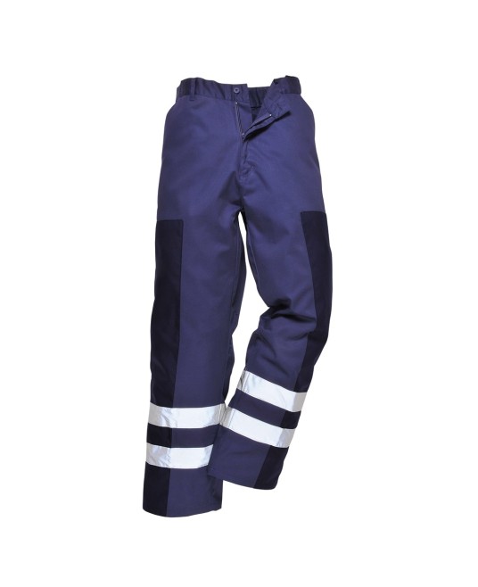 Pantalon de protectie reflectorizanti, protectie maxima impotriva sticlei, Bleumarin