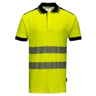 Tricou polo HiVis reflectorizant, calitate premium PW3 [T180] Galben fosforescent