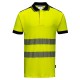 Tricou polo HiVis reflectorizant, calitate premium PW3 [T180] Galben fosforescent