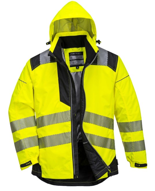 Jacheta vatuita reflectorizanta, captuseala Insulatex, gama premium PW3 [T400] Galben si negru