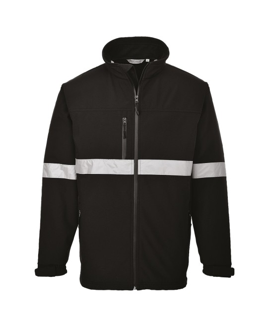 Jacheta softshell reflectorizanta, membrana tripla, Iona [TK54] Negru