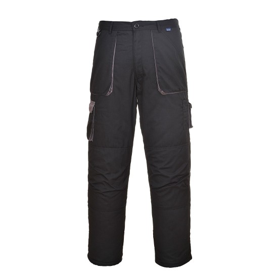 Pantaloni de lucru Texo Contrast, tercot 245g/m2 [TX11] Negru