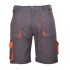 Pantaloni scurti de lucru, tercot 245g/m2,gri-portocaliu
