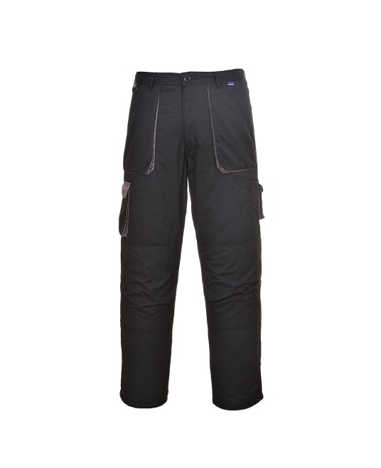 Pantaloni vatuiti gama Quality Portwest, colectia Texo Contrast [TX16] Negru