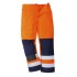 Pantaloni inalta vizibilitate, bicolori, calitate premium [TX71] Portocaliu si bleumarin