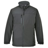 Jacheta softshell, membrana tripla, mansete ajustabile cu scai [TK50] Gri