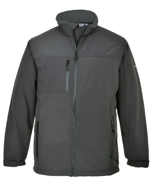 Jacheta softshell, membrana tripla, mansete ajustabile cu scai [TK50] Gri