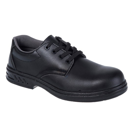 Pantofi de protectie cu bombeu metalic,  rezistenti la apa, S2 [FW80] Negru