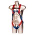 Ham de protectie anticadere in 2 puncte, inel-D dorsal, 2 inele pe piept [FP12] Rosu