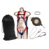 Set protectie anticadere-ham 2 puncte, funie, franghie cu carabiniera si carlig [FP63] Rosu