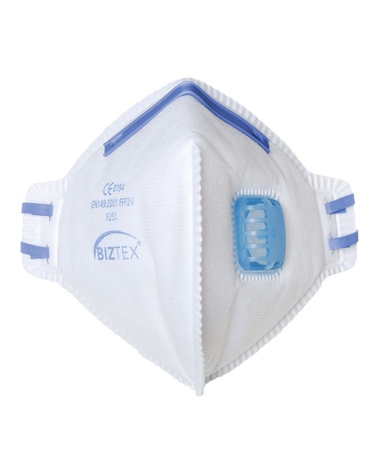 Masca de protectie Respirator FFP2 Valved Dust Mist Fold Flat, 20 buc [P251] Alb