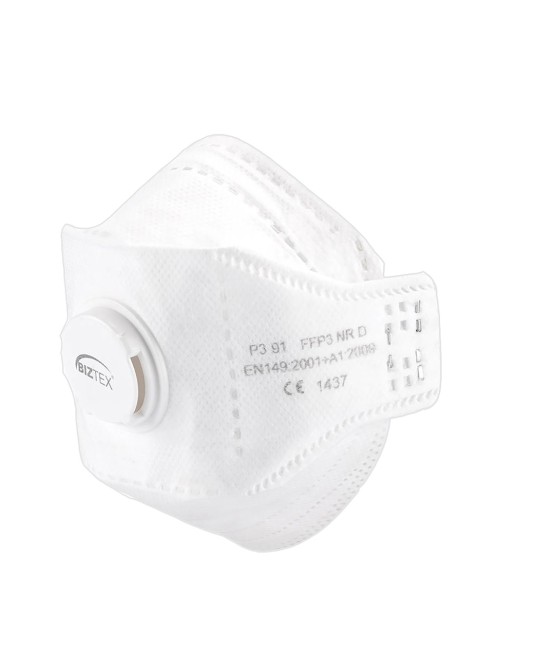Masca de protectie respiratorie FFP3 cu supapa, pliabila [P391] Alb