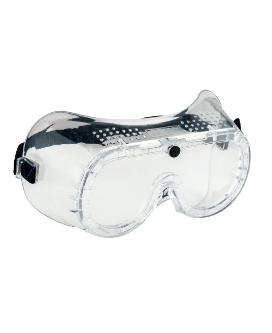 Ochelari de protectie EN166,  ventilatie directa, margine PVC flexibila, 53gr [PW20] Transparent
