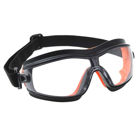 Ochelari de protectie EN166, prindere cu elastic, spuma detasabila [PW26] Transparent