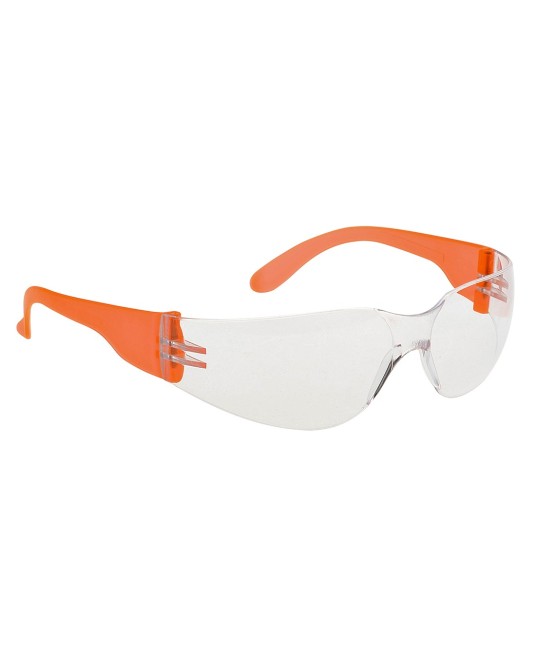 Ochelari de protectie EN166, foarte usori, snur inclus, brate flexibile [PW32] Transparent si Portocaliu