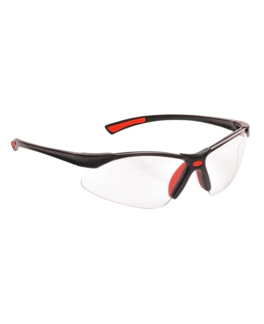 Ochelari de protectie EN 166, brate moi pentru confort, snur inclus, 26 gr [PW37] Rosu