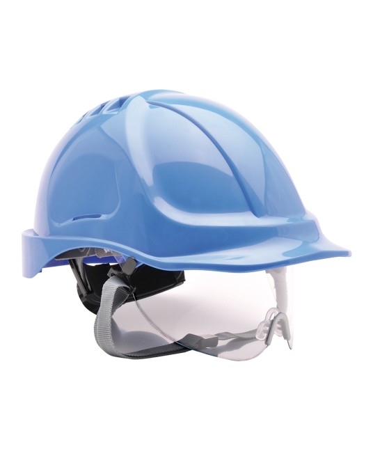 Casca ventilata cu vizor pentru lucru la inaltime [PW55] Albastru