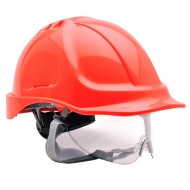 Casca ventilata cu vizor pentru lucru la inaltime[PW55] Rosu
