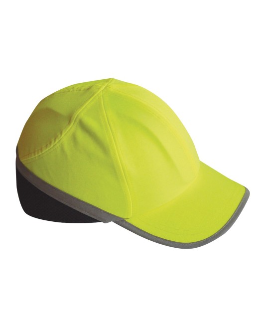Sapca de protectie cu calota interioara, plasa de aerisire in spate, Hi-Vis [PW79] Galben