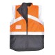 Jacheta de protectie reflectorizanta cu 2 fete, poate fi purtata si ca vesta, Portocaliu si bleumarin Jacheta de protectie reflectorizanta cu 2 fete, poate fi purtata si ca vesta, Portocaliu si bleumarin