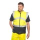 Jacheta de protectie reflectorizanta cu 2 fete, poate fi purtata si ca vesta, Portocaliu si bleumarin Jacheta de protectie reflectorizanta cu 2 fete, poate fi purtata si ca vesta, Portocaliu si bleumarin