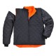 Jacheta de protectie reflectorizanta cu 2 fete, poate fi purtata si ca vesta [S769] Portocaliu si bleumarin