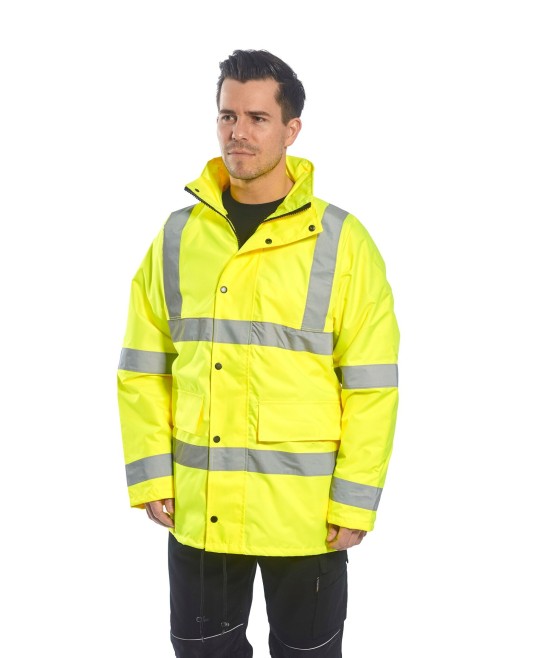 Jacheta vatuita reflectorizanta, 5 in 1, inalta vizibilitate, Galben