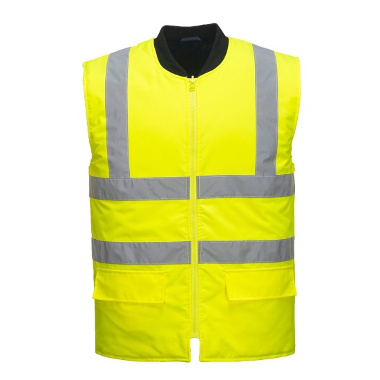 Jacheta vatuita reflectorizanta, 5 in 1, inalta vizibilitate, Galben Jacheta vatuita reflectorizanta, 5 in 1, inalta vizibilitate, Galben