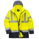 Jacheta vatuita reflectorizanta, 4 in 1, inalta vizibilitate, impermeabila, Galben si bleumarin Jacheta vatuita reflectorizanta, 4 in 1, inalta vizibilitate, impermeabila, Galben si bleumarin