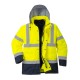Jacheta vatuita reflectorizanta, 4 in 1, inalta vizibilitate, impermeabila, Galben si bleumarin Jacheta vatuita reflectorizanta, 4 in 1, inalta vizibilitate, impermeabila, Galben si bleumarin