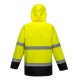 Jacheta reflectorizanta HiVis, 3 in 1, impermeabila, fleece detasabil, [S162] Galben si bleumarin