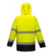 Jacheta reflectorizanta HiVis, 3 in 1, impermeabila, fleece detasabil,, Galben si bleumarin