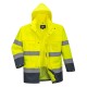 Jacheta reflectorizanta HiVis, 3 in 1, impermeabila, fleece detasabil, [S162] Galben si bleumarin