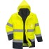 Jacheta reflectorizanta HiVis, 3 in 1, impermeabila, fleece detasabil, [S162] Galben si bleumarin
