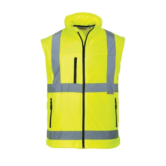 Jacheta softshell reflectorizanta, maneci detasabile,membrana tripla, Galben Jacheta softshell reflectorizanta, maneci detasabile,membrana tripla, Galben
