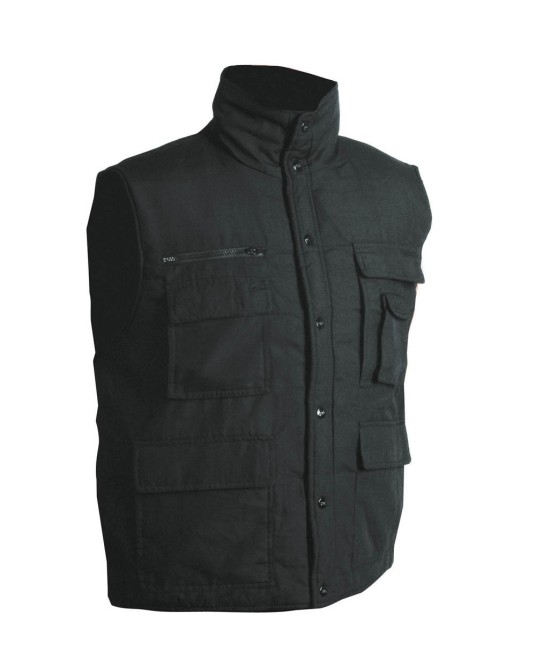 Vesta vatuita, tercot, 135g/mp, negru