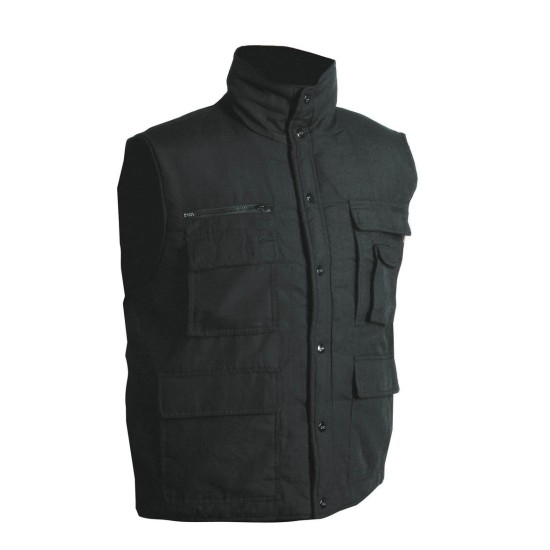 Vesta vatuita, tercot, 135g/mp, negru Vesta vatuita, tercot, 135g/mp, negru