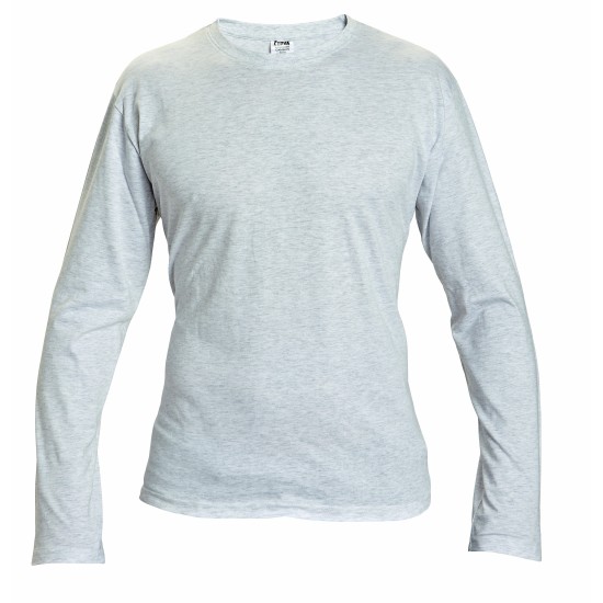 Tricou cu maneca lunga, bumbac, gri Tricou cu maneca lunga, bumbac, gri