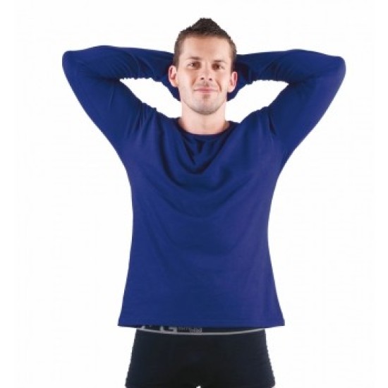 Tricou cu maneca lunga, bumbac, albastru royal Tricou cu maneca lunga, bumbac, albastru royal