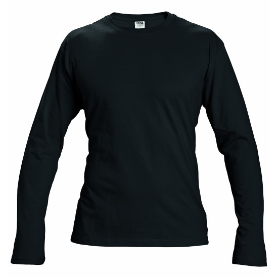 Tricou cu maneca lunga, bumbac, negru Tricou cu maneca lunga, bumbac, negru