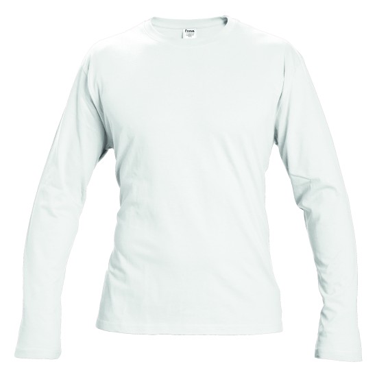 Tricou cu maneca lunga, bumbac, alb Tricou cu maneca lunga, bumbac, alb