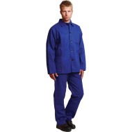 Costum de lucru vara (jacheta+pantaloni), bumbac 200g/m2, Albastru royal