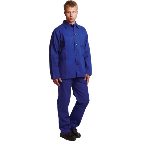 Costum de lucru vara (jacheta+pantaloni), bumbac 200g/m2, Albastru royal Costum de lucru vara (jacheta+pantaloni), bumbac 200g/m2, Albastru royal