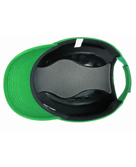 Sapca de protectie cu calota interioara plastic, verde
